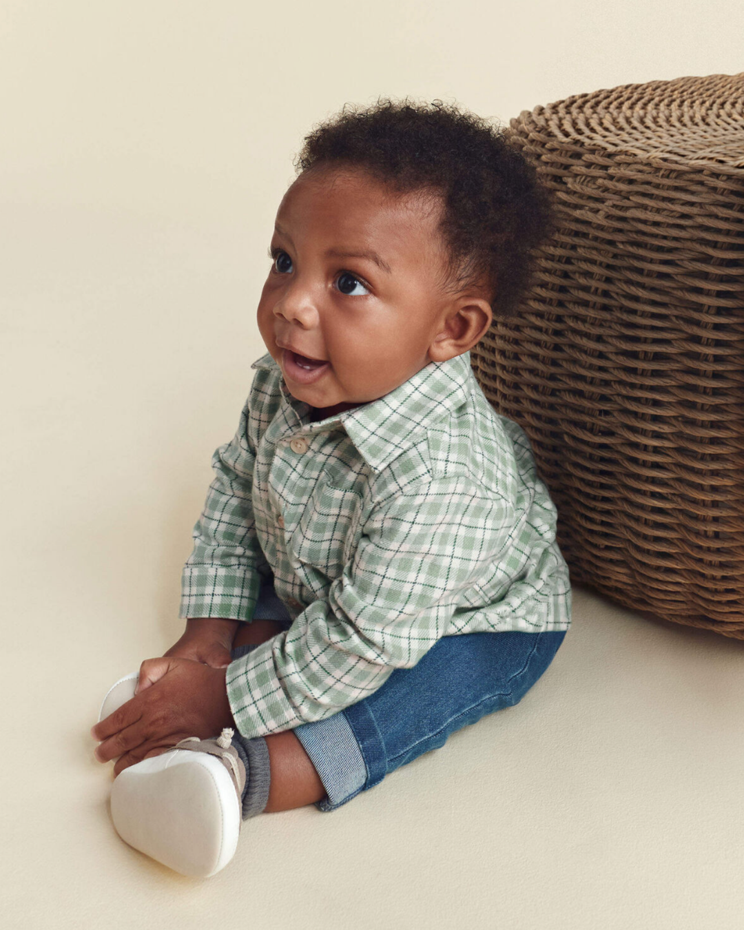 TRAJE CAMISA VERDE CUADROS CARTERS