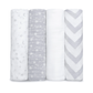 SABANAS MUSELINA GRIS BLANCO COMFYCUBS 4 PZS