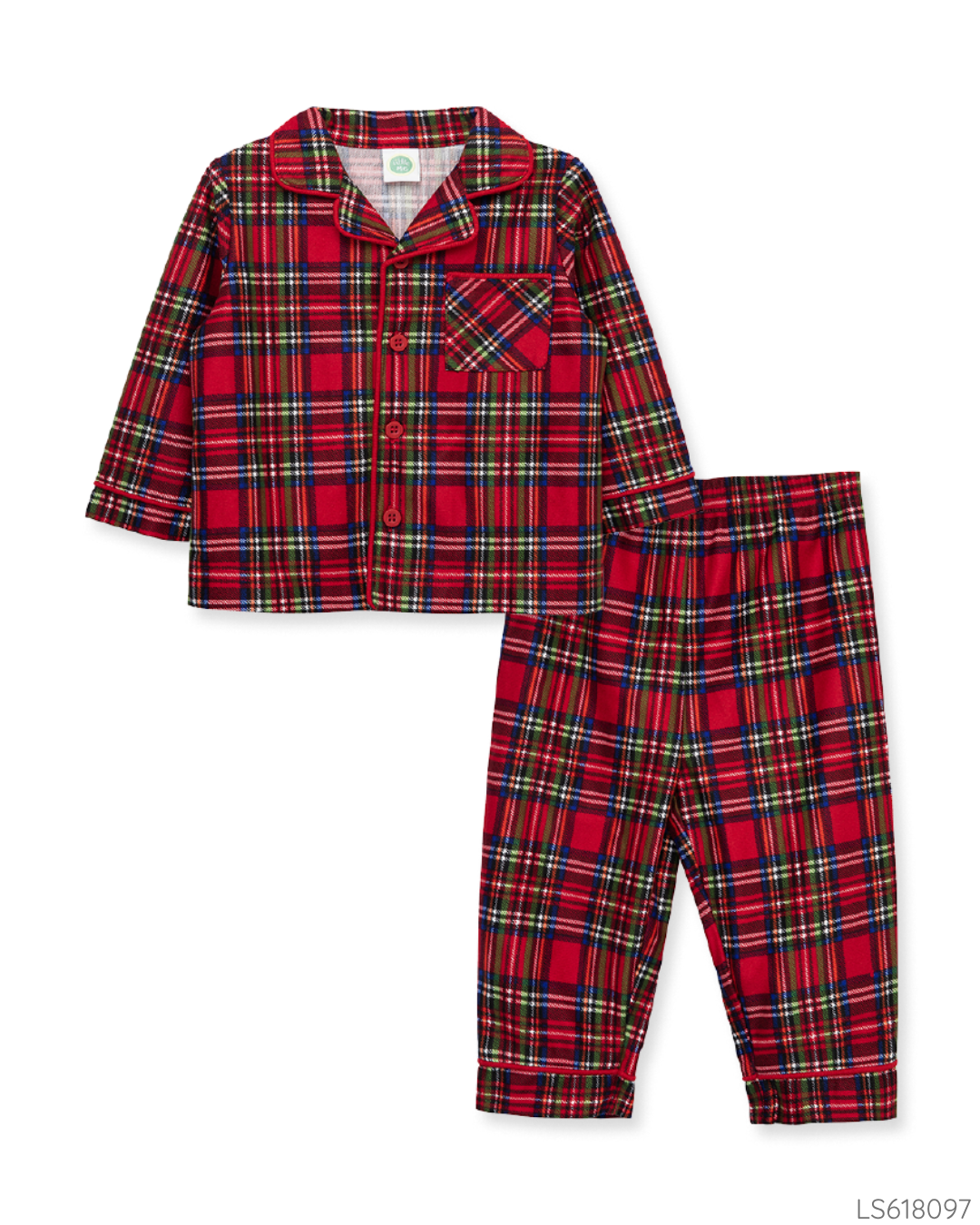 PIJAMA ROJA CUADROS LM