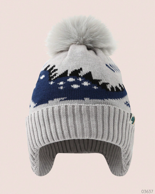 GORRO GRIS DINOSAURIO