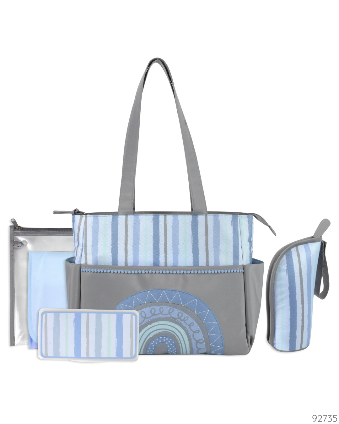 PAÑALERA BABAY ESSENTIAL AZUL GRIS ARCOIRIS