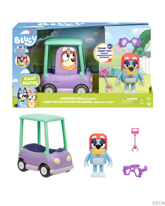 BLUEY CHAT MATES CON VEHICULO