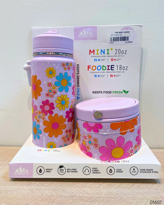 SET TERMO JAR FLOREADO