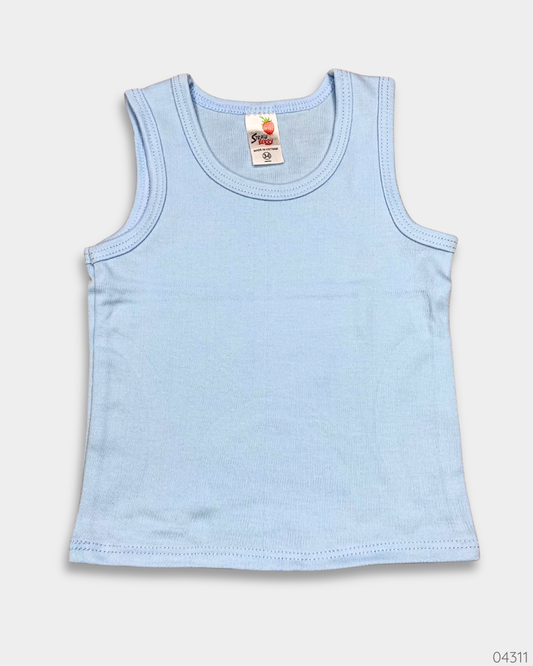 CAMISA AZUL SIN MANGAS