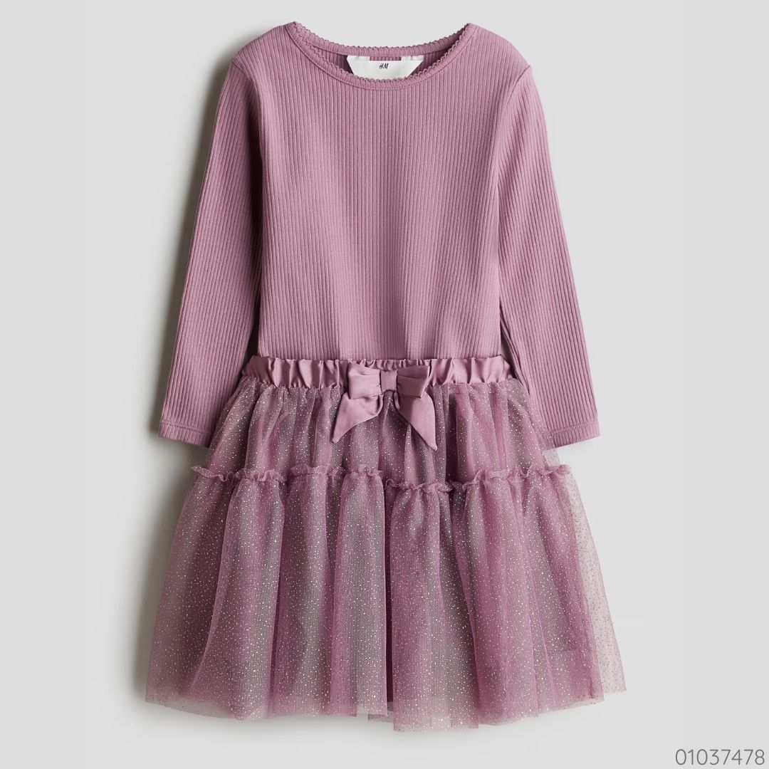 TRAJE MORADO FALDA TUL H&M