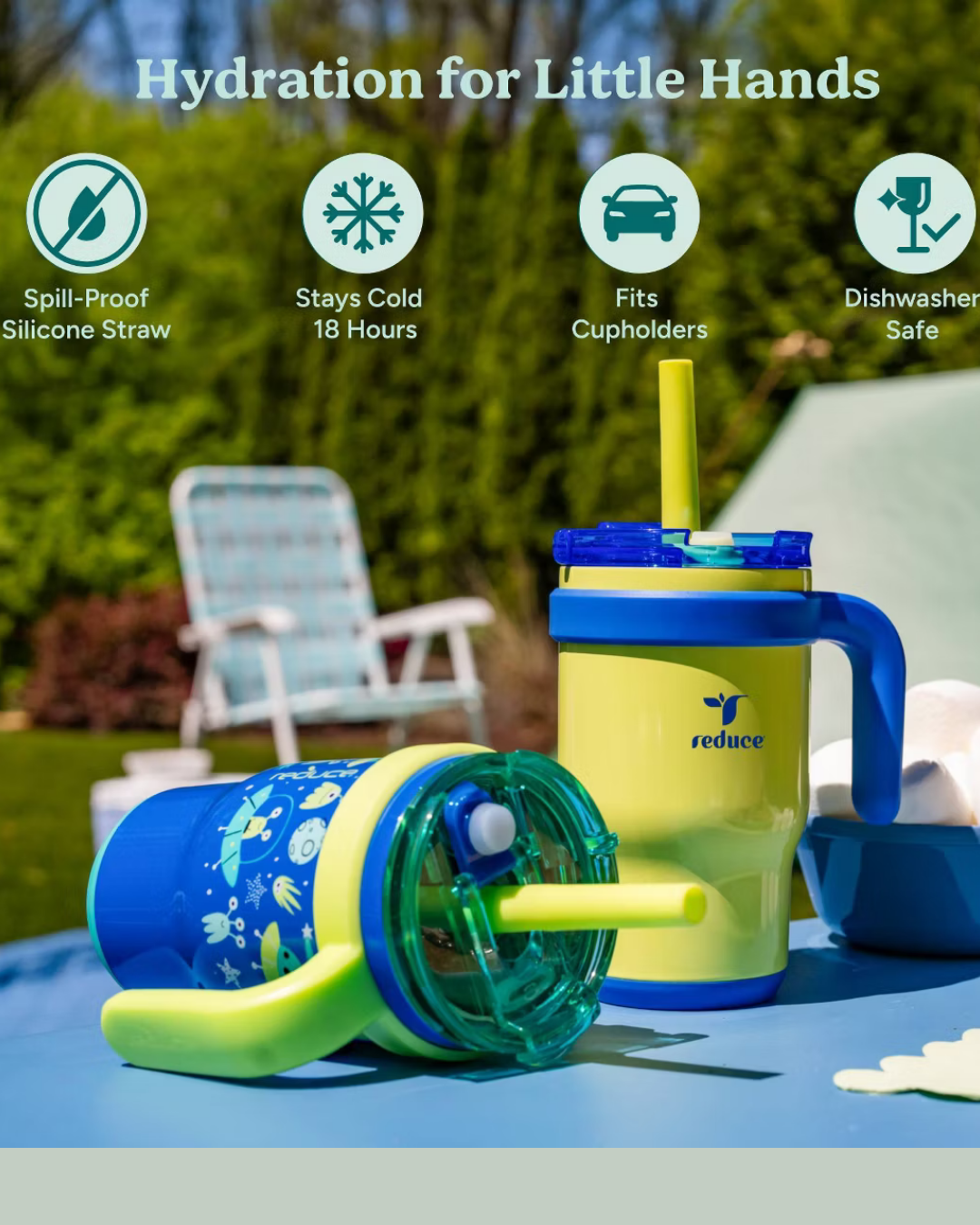 SET DE TERMOS REDUCE 14 OZ AZUL Y VERDE