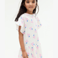 VESTIDO FLORIADO BLANCO H&M