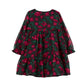 VESTIDO NEGRO FLORES ROJAS CARTERS