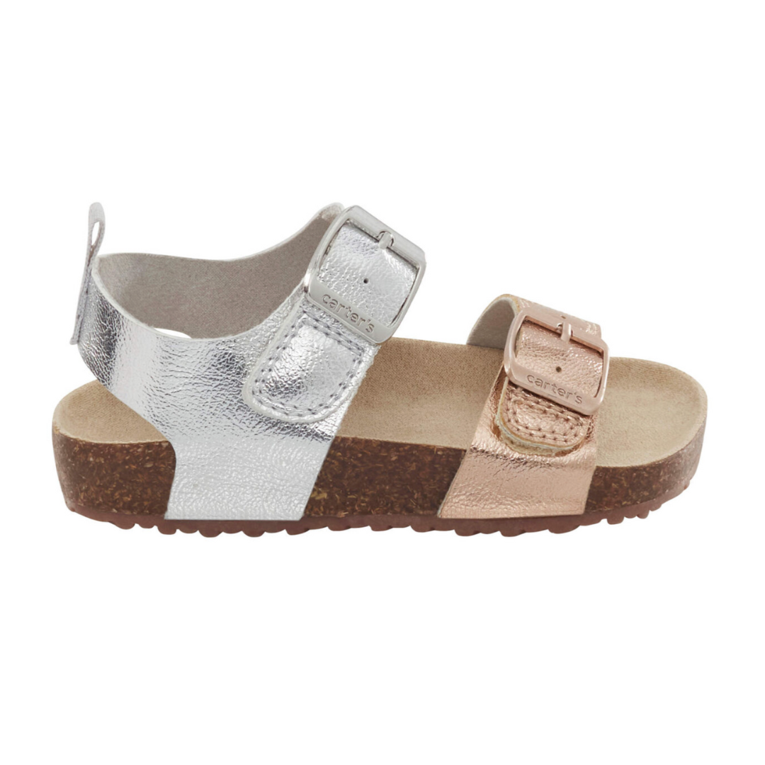 SANDALIAS DORADO Y PLATEADO CARTERS