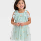 VESTIDO TUL FLORES VERDE
