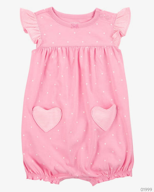 ROMPER CORAZONES CARTERS ROSADO