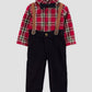 TRAJE FORMAL 3PZ CORBATIN ROJO Y NEGRO