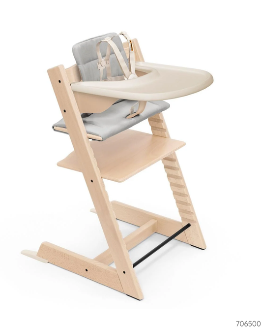 SILLA STOKKE TRIPP TRAPP NATURAL COJIN Y BANDEJA