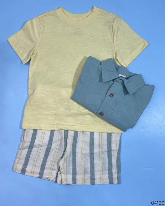 TRAJE 3PZ CAMISA VERDE FORMAL