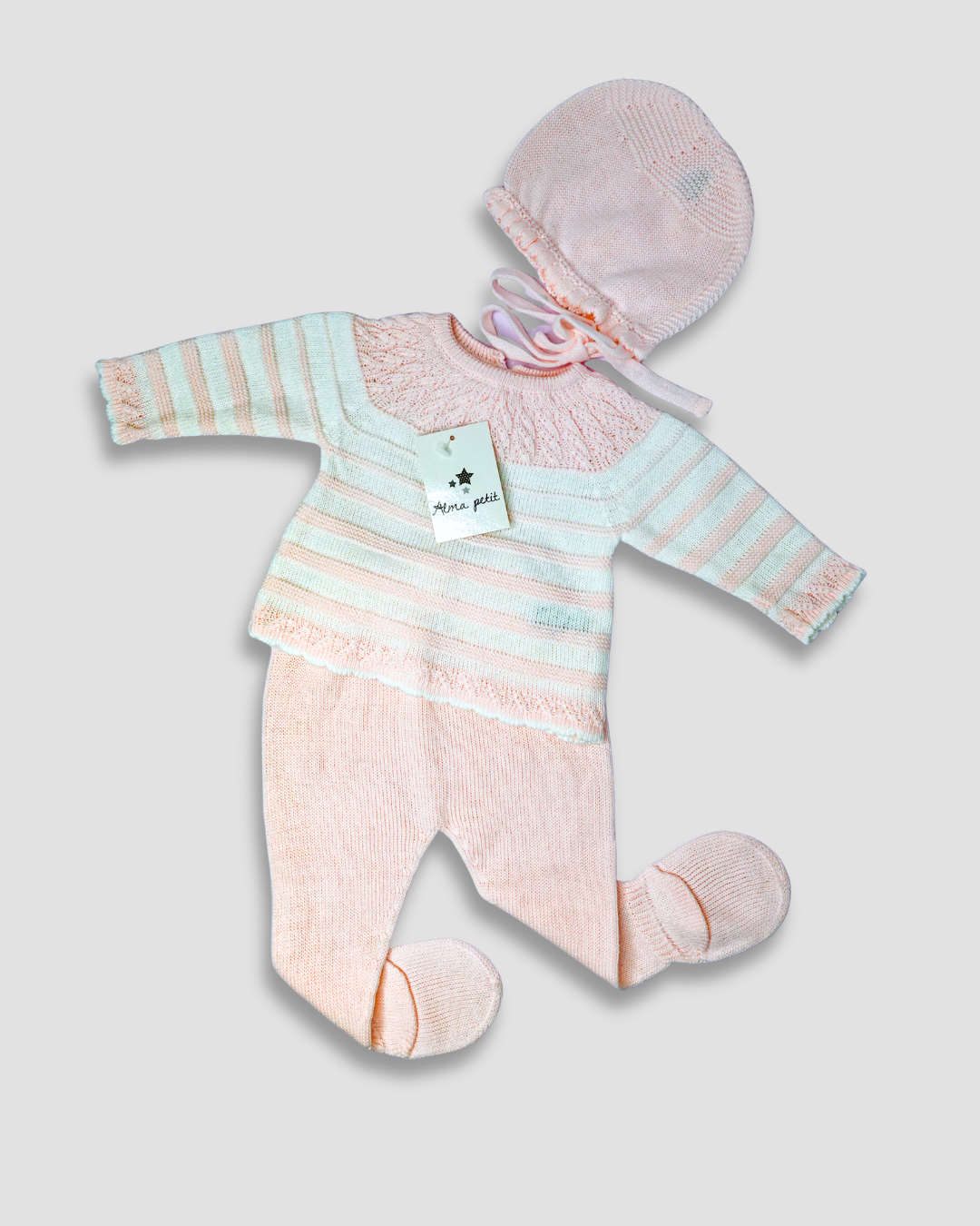 TRAJE TEJIDO ROSADO BLANCO 02704