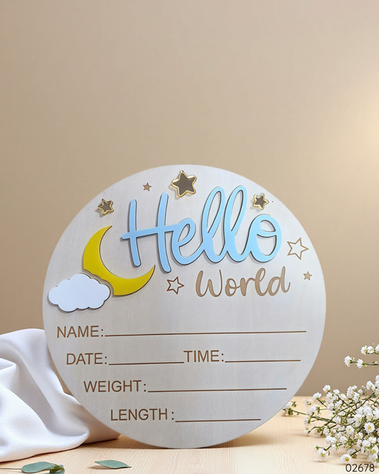 ROTULO HELLO WORLD AZUL LUNA