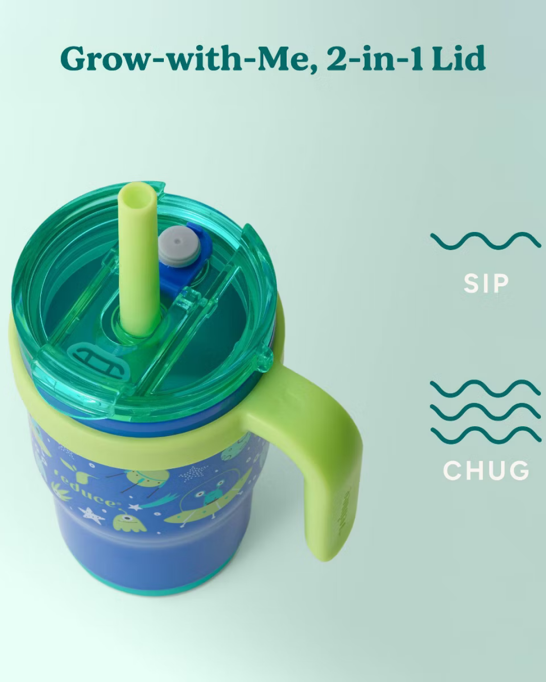 SET DE TERMOS REDUCE 14 OZ AZUL Y VERDE