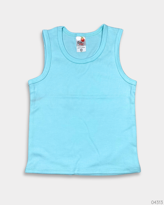 CAMISA AZUL SIN MANGAS