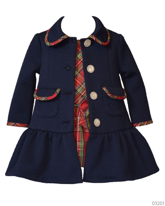 VESTIDO ELEGANTE CHALECO AZUL