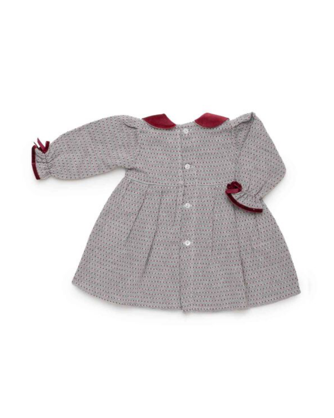 VESTIDO GRIS Y ROJO CHONGO