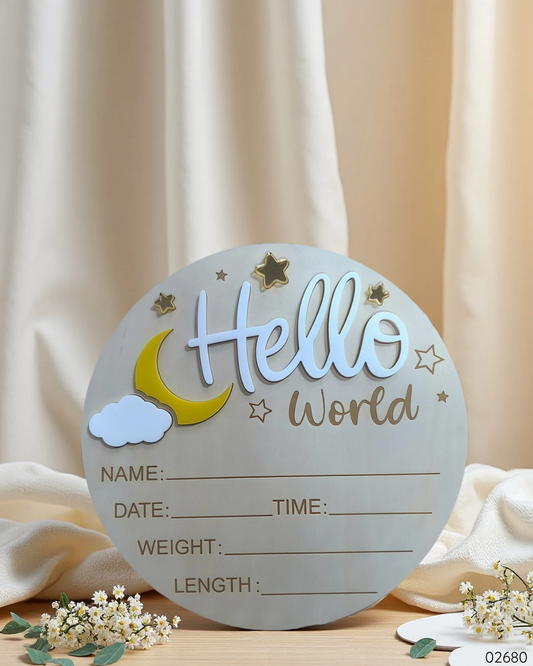ROTULO HELLO WORLD BLANCO LUNA