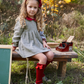VESTIDO GRIS Y ROJO CHONGO