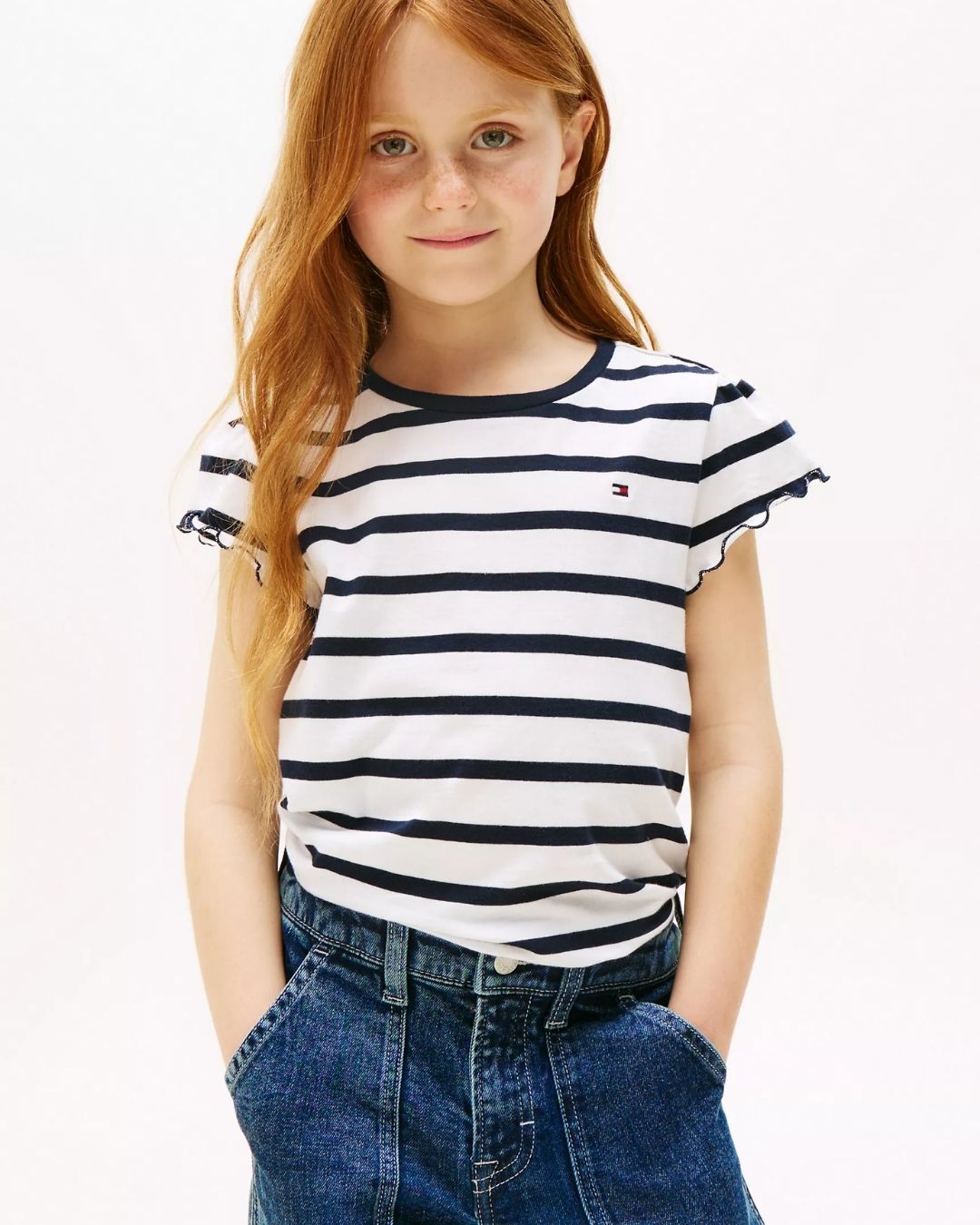 CAMISA TOMMY BLANCA AZUL RAYAS