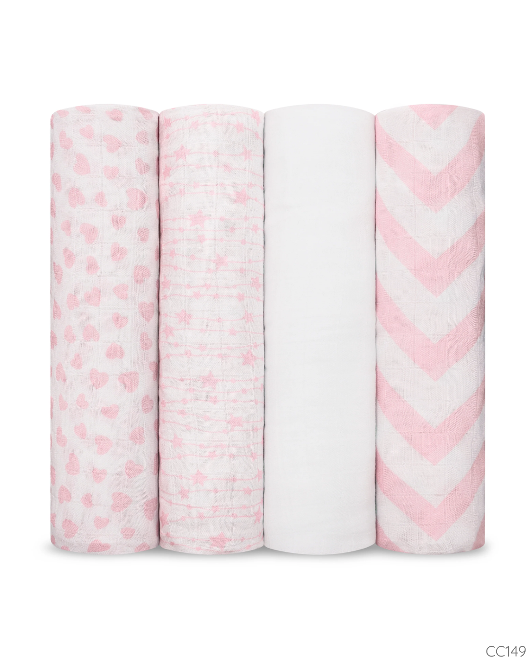 SABANAS MUSELINA ROSA BLANCO COMFYCUBS 4 PZS