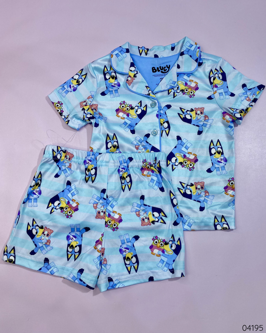 PIJAMA BLUEY Y BINGO AZUL