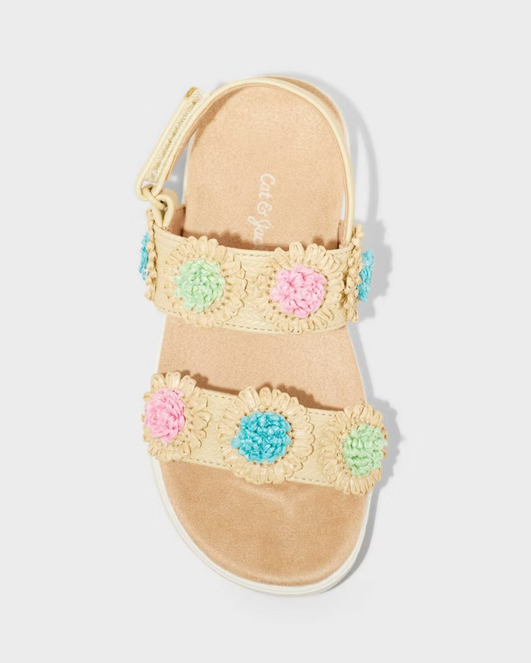 SANDALIAS CAFE FLORES COLORES