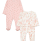 PIJAMAS 2 PZS ROSA FLORES