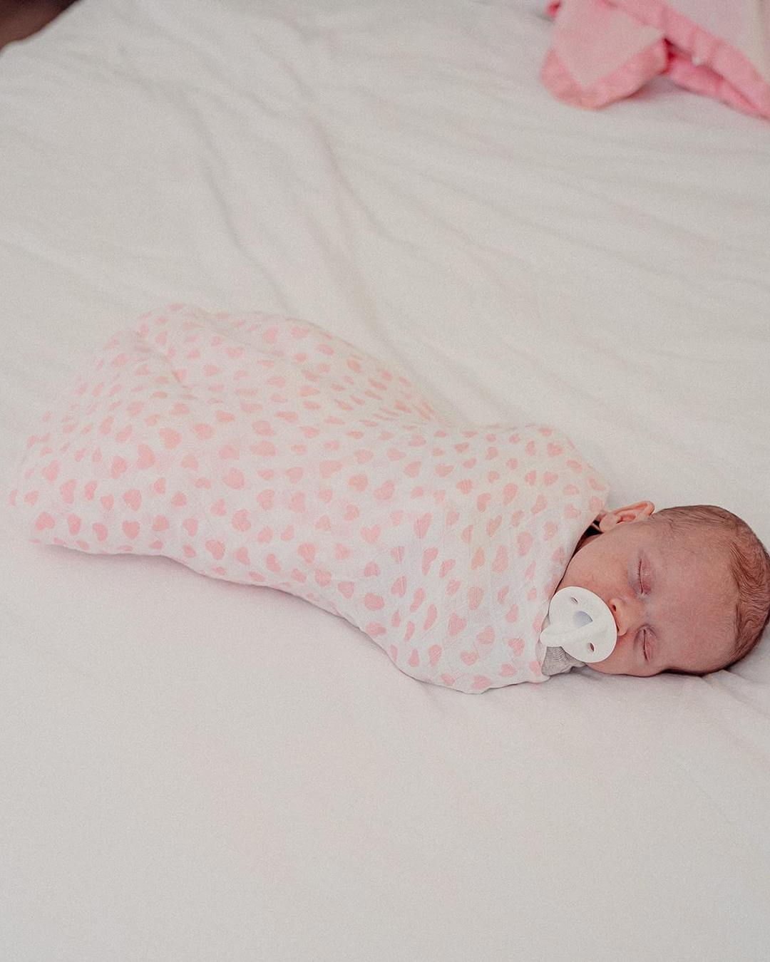 SABANAS MUSELINA ROSA BLANCO COMFYCUBS 4 PZS