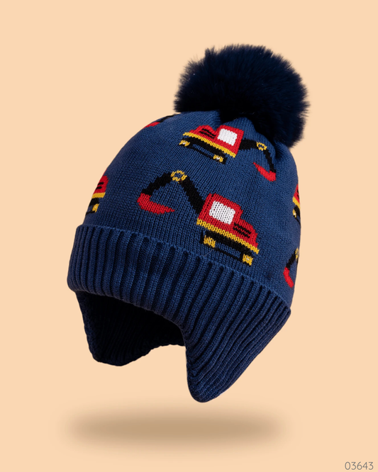 GORRO AZUL EXCAVADORA NEGRA