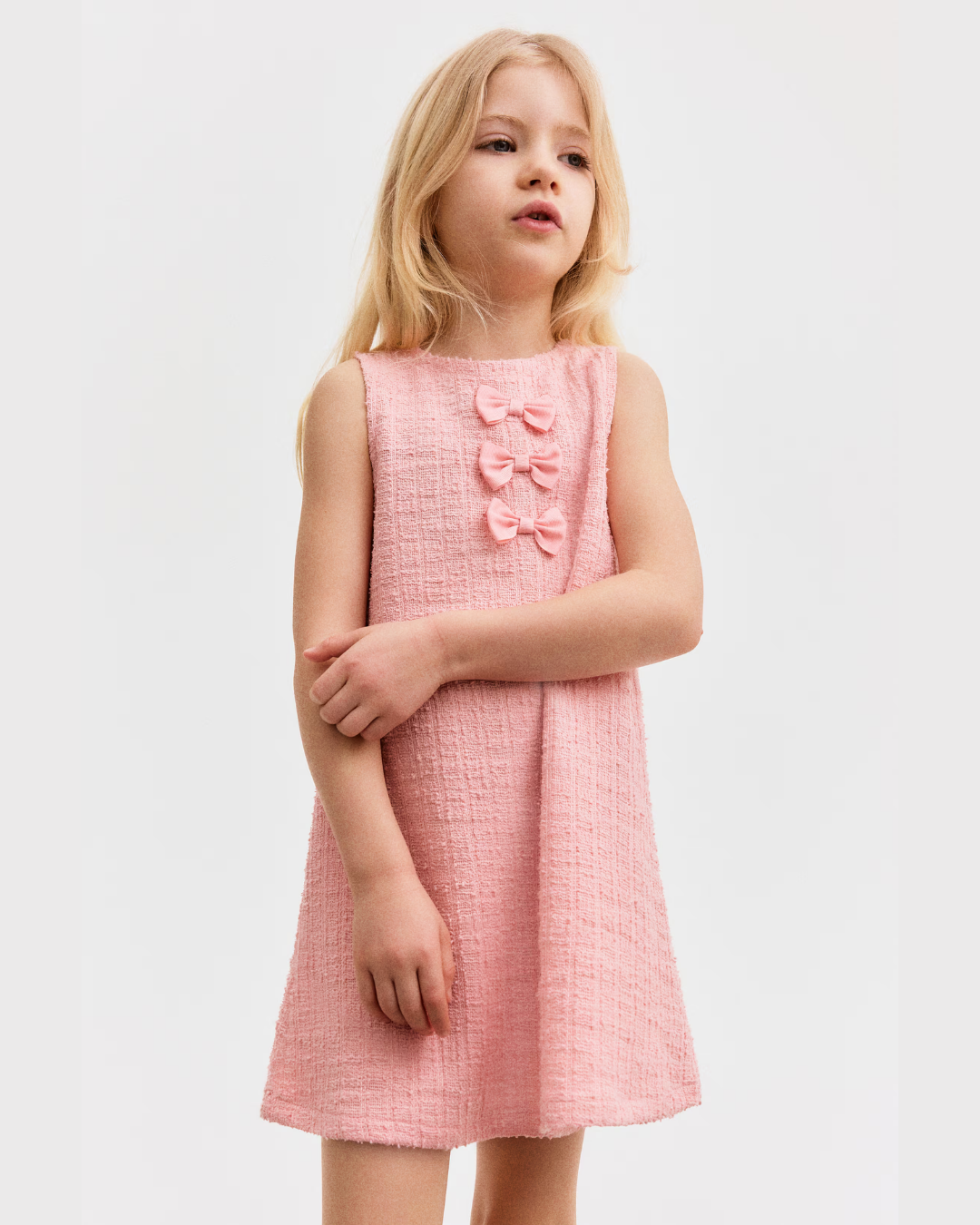 VESTIDO CHONGOS ROSADO H&M