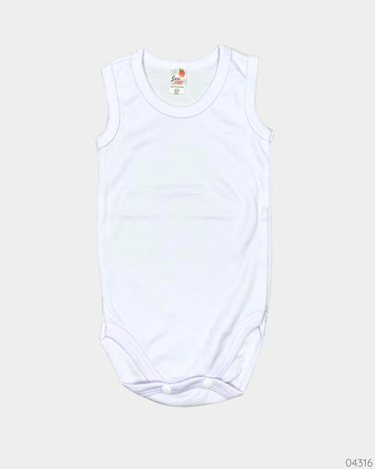 MAMELUCO BLANCO SIN MANGAS