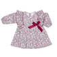 VESTIDO BLANCO ROJO FLORES CHONGO
