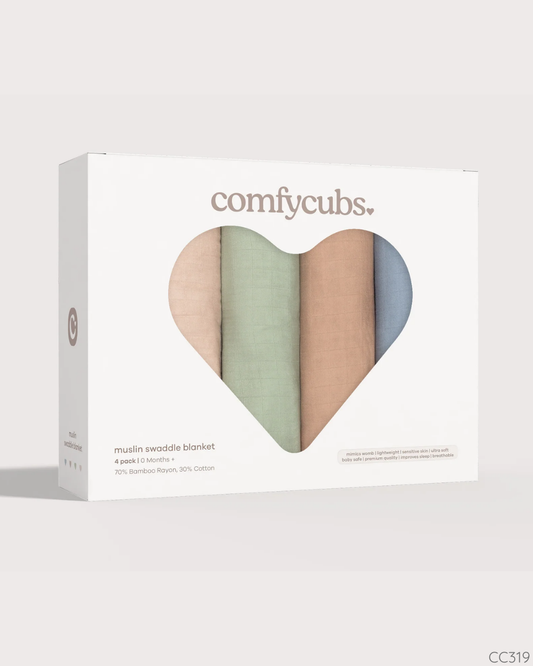SABANAS MUSELINA MULTICOLOR COMFYCUBS 4 PZS