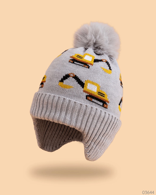 GORRO GRIS EXCAVADORA NEGRA