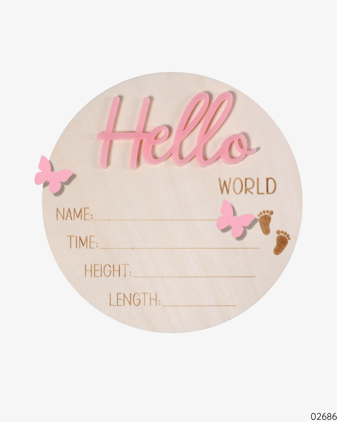 ROTULO HELLO WORLD ROSADO