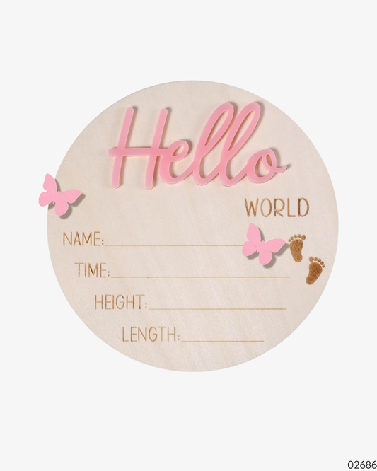 ROTULO HELLO WORLD ROSADO