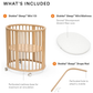 CUNA EVOLUTIVA STOKKE SLEEPI MINI CON COLCHON Y DOSEL NATURAL