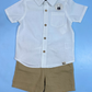 TRAJE FORMAL BLANCO CAFÉ
