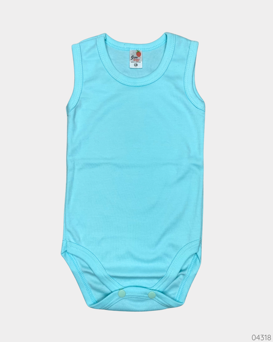 MAMELUCO AZUL CELESTE SIN MANGA