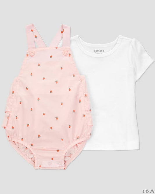 TRAJE 2PZS CARTER´S FRESAS ROSADO