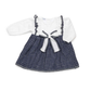 VESTIDO AZUL Y BLANCO CHONGO