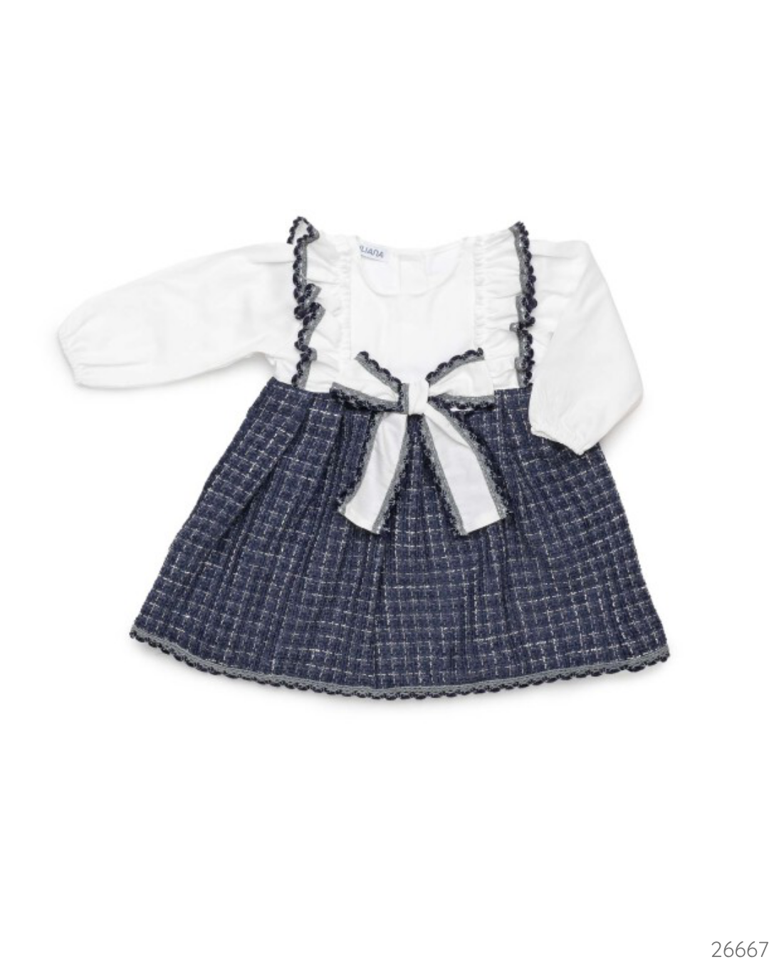 VESTIDO AZUL Y BLANCO CHONGO