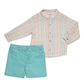 CONJUNTO CAMISA MANGA LARGA RAYADA COLORES