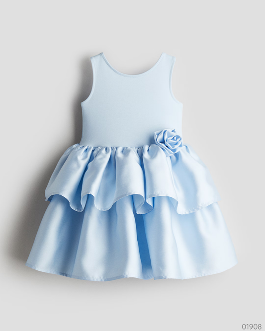 VESTIDO AZUL FLOR H&M