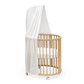 CUNA EVOLUTIVA STOKKE SLEEPI MINI CON COLCHON Y DOSEL NATURAL