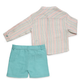 CONJUNTO CAMISA MANGA LARGA RAYADA COLORES